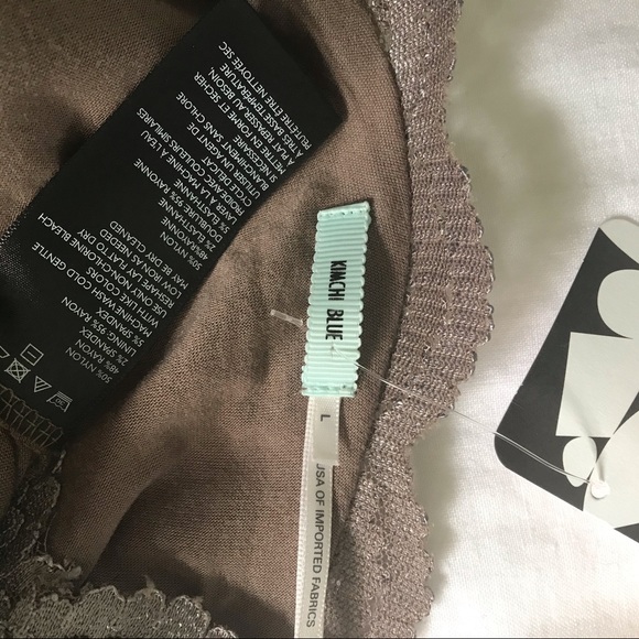 Kimchi Blue Lace Taupe Dress L - Picture 5 of 6